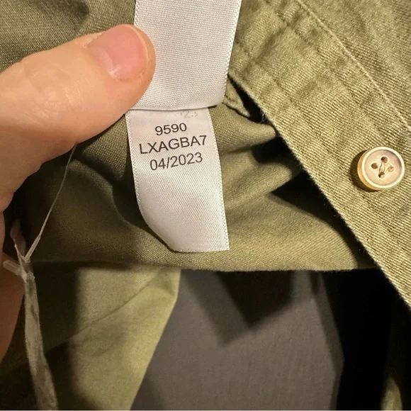 NWT Aeropostale Cropped Olive Green Utility Jacket Shirt 100% cotton - Picture 5 of 7